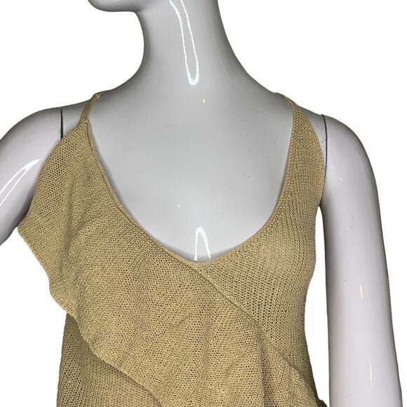 Zara Women's Knit Top Sleeveless Size M Tan - Picture 2 of 7
